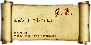 Gaál Márta névjegykártya